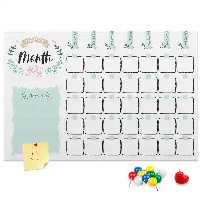 Kurk prikbord Wandkalender voor een maand
