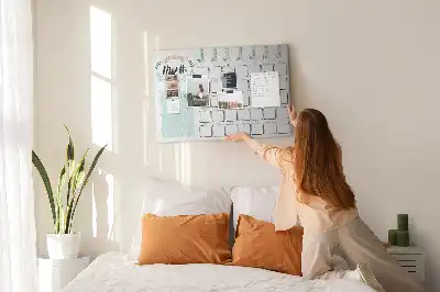 Kurk prikbord Wandkalender voor een maand