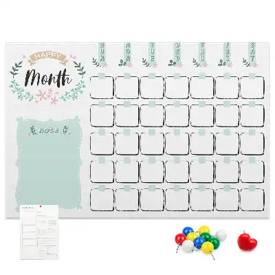 Kurk prikbord Wandkalender voor een maand