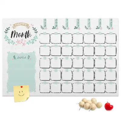 Kurk prikbord Wandkalender voor een maand