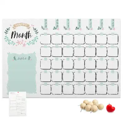 Kurk prikbord Wandkalender voor een maand
