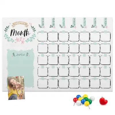 Kurk prikbord Wandkalender voor een maand