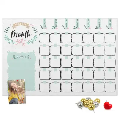 Kurk prikbord Wandkalender voor een maand