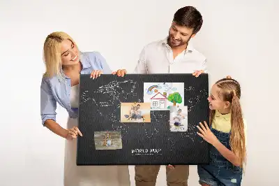 Memobord van kurk Staatsindeling van de wereldbol