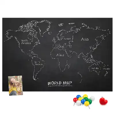 Memobord van kurk Staatsindeling van de wereldbol