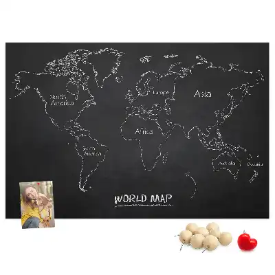 Memobord van kurk Staatsindeling van de wereldbol