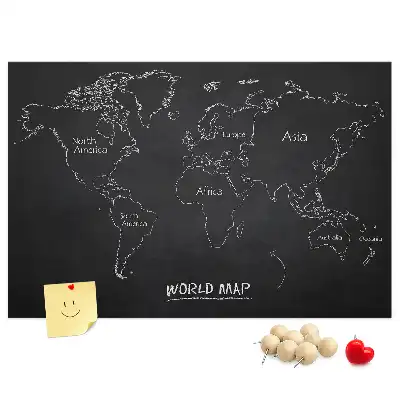 Memobord van kurk Staatsindeling van de wereldbol