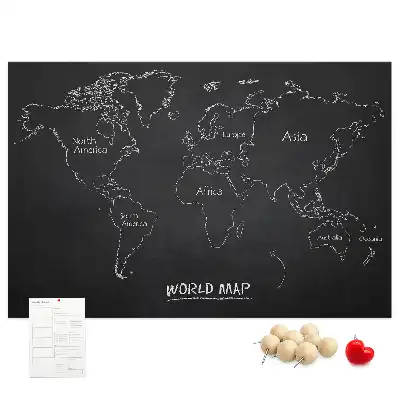 Memobord van kurk Staatsindeling van de wereldbol
