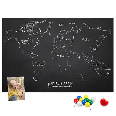 Memobord van kurk Staatsindeling van de wereldbol