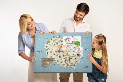 Memobord van kurk Poolse dierenkaart