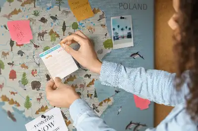 Memobord van kurk Poolse dierenkaart
