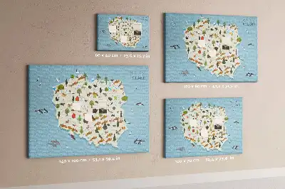 Memobord van kurk Poolse dierenkaart