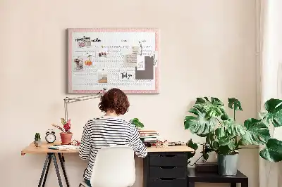 Memobord van kurk Monitoren van dagelijkse doelen