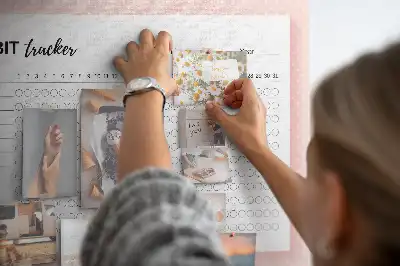 Memobord van kurk Monitoren van dagelijkse doelen