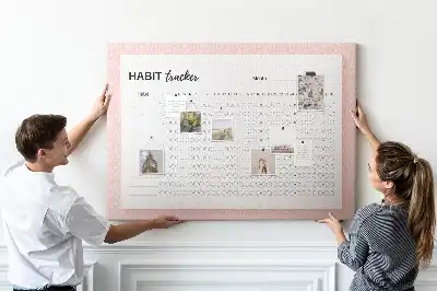Memobord van kurk Monitoren van dagelijkse doelen