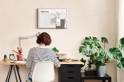 Memobord van kurk Monitoren van dagelijkse doelen