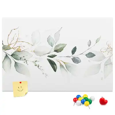 Kurken prikbord met geometrische plantenprint
