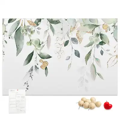Memobord van kurk Bladeren natuur planten