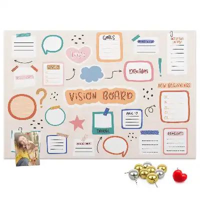 Memobord van kurk Kleurrijk visiebord