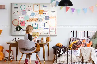 Memobord van kurk Kleurrijk visiebord