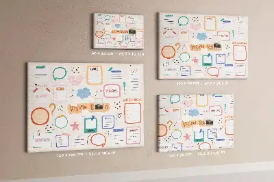 Memobord van kurk Kleurrijk visiebord