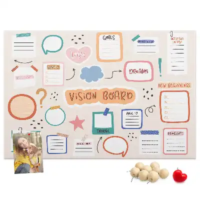 Memobord van kurk Kleurrijk visiebord
