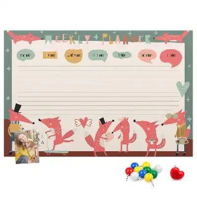 Kurk prikbord Wekelijkse organizer voor kinderen