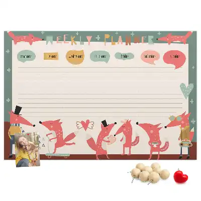 Kurk prikbord Wekelijkse organizer voor kinderen