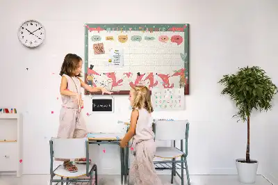 Kurk prikbord Wekelijkse organizer voor kinderen
