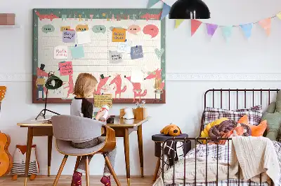 Kurk prikbord Wekelijkse organizer voor kinderen