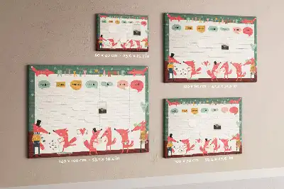 Kurk prikbord Wekelijkse organizer voor kinderen