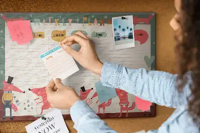 Kurk prikbord Wekelijkse organizer voor kinderen