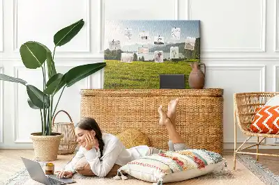 Memobord van kurk Bergen veld