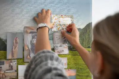 Memobord van kurk Bergen veld