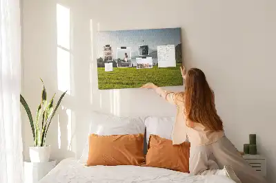 Memobord van kurk Bergen veld