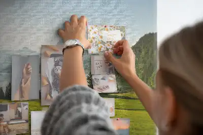 Memobord van kurk Bergen veld