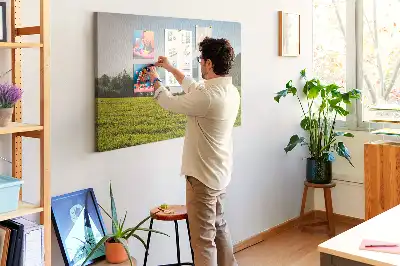 Memobord van kurk Bergen veld