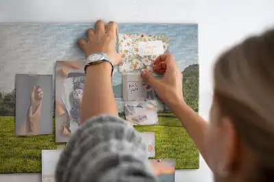 Memobord van kurk Bergen veld