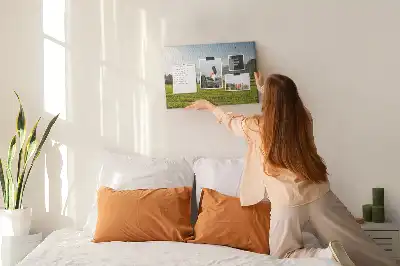 Memobord van kurk Bergen veld