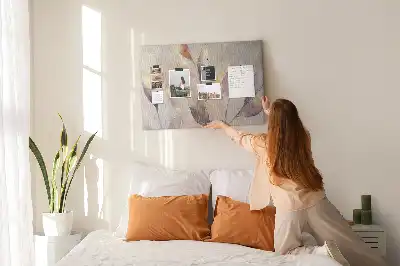 Kurk prikbord Planten aquarel