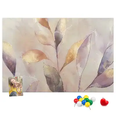 Kurk prikbord Planten aquarel