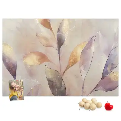 Kurk prikbord Planten aquarel