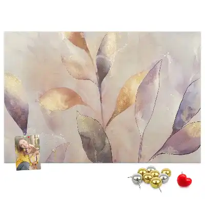 Kurk prikbord Planten aquarel