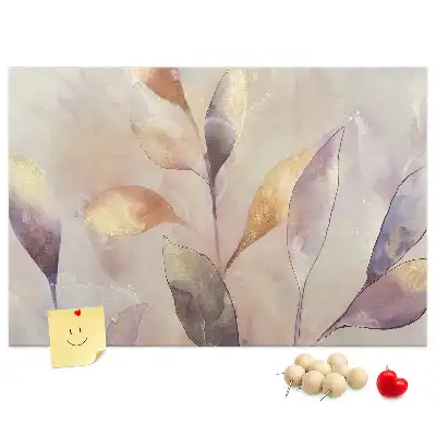 Kurk prikbord Planten aquarel