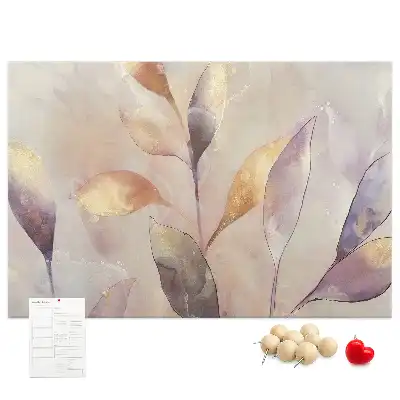 Kurk prikbord Planten aquarel