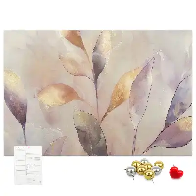 Kurk prikbord Planten aquarel