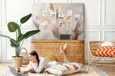 Kurk prikbord Planten aquarel