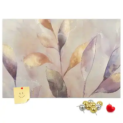 Kurk prikbord Planten aquarel