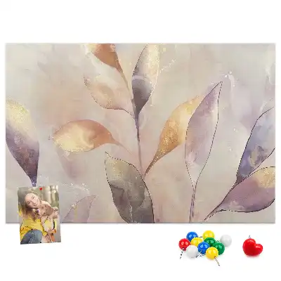 Kurk prikbord Planten aquarel
