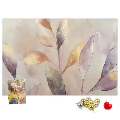 Kurk prikbord Planten aquarel